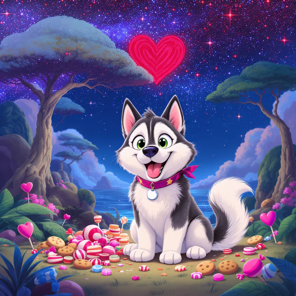 نژادهای سگ مناسب برای خانواده: ویژگی ها و مراقبت های لازم 1 Siberian husky in madagascar under love sky