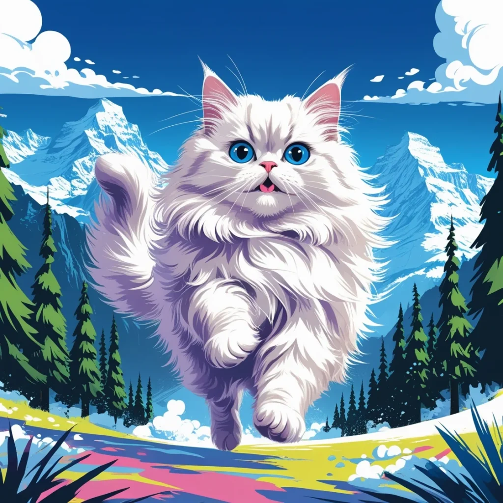 نگهداری از بچه گربه های یتیم و بدون مادر 2 white persian cat in road