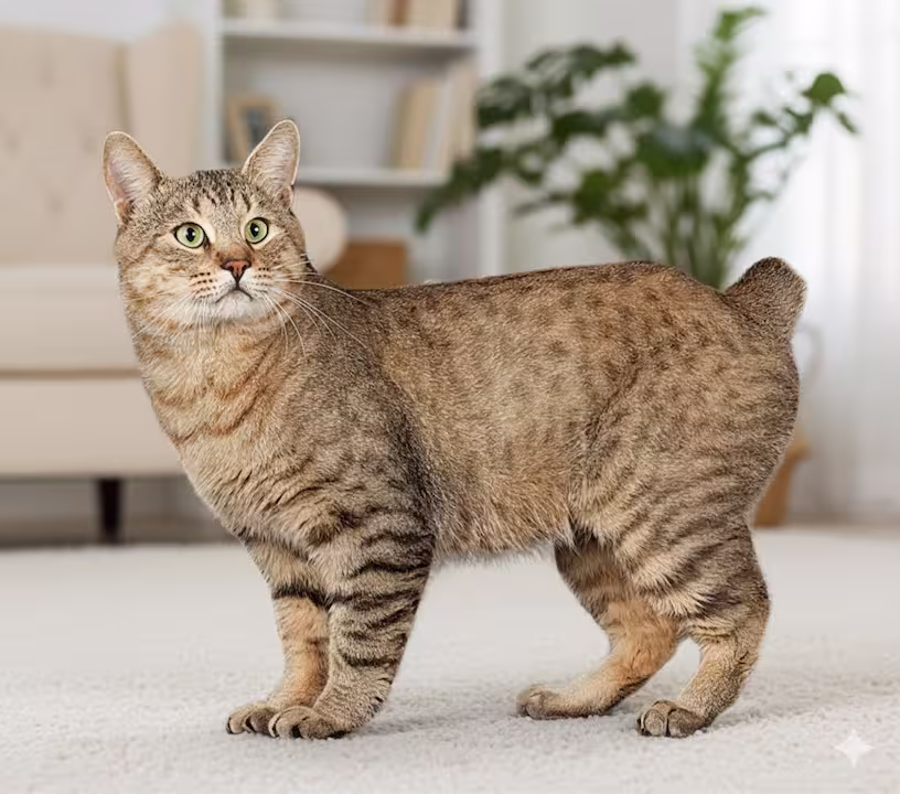 جامع ترین معرفی گربه نژاد آمریکن بابتیل (American Bobtail): دم کوچولوی مهربان 2 گربه نژاد آمریکن بابتیل American Bobtail in home